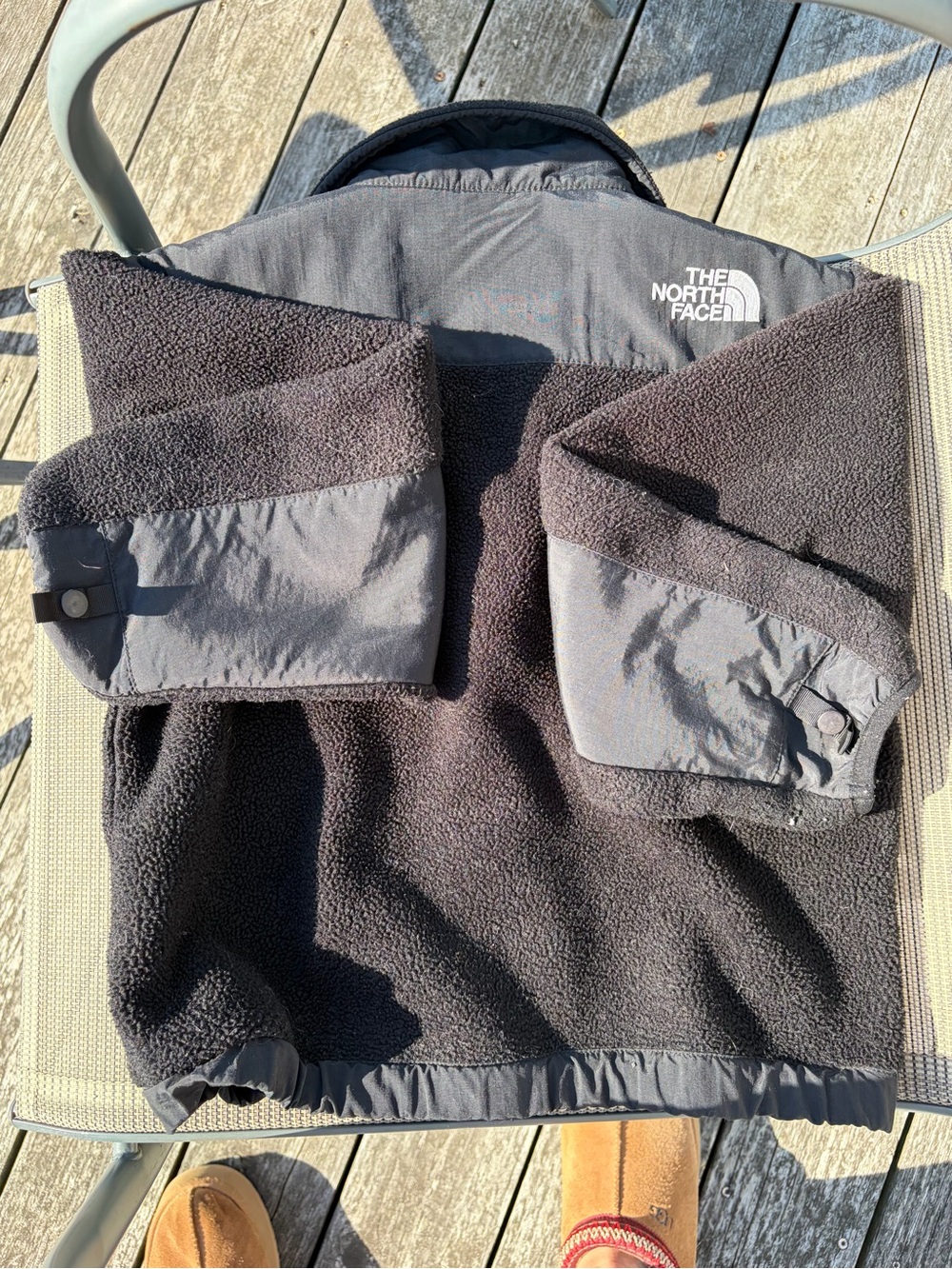 The North Face Kids Black Fleece and Nylon Panel Jacket - Picture 3 of 3